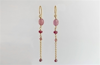 Gold Earring, Sapphire - Horizon